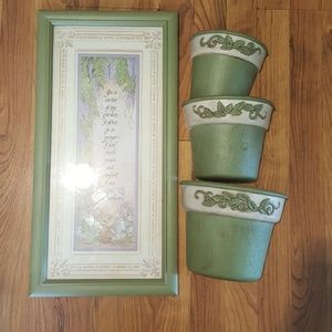 Home Interiors Picture and Wall Pocket Set